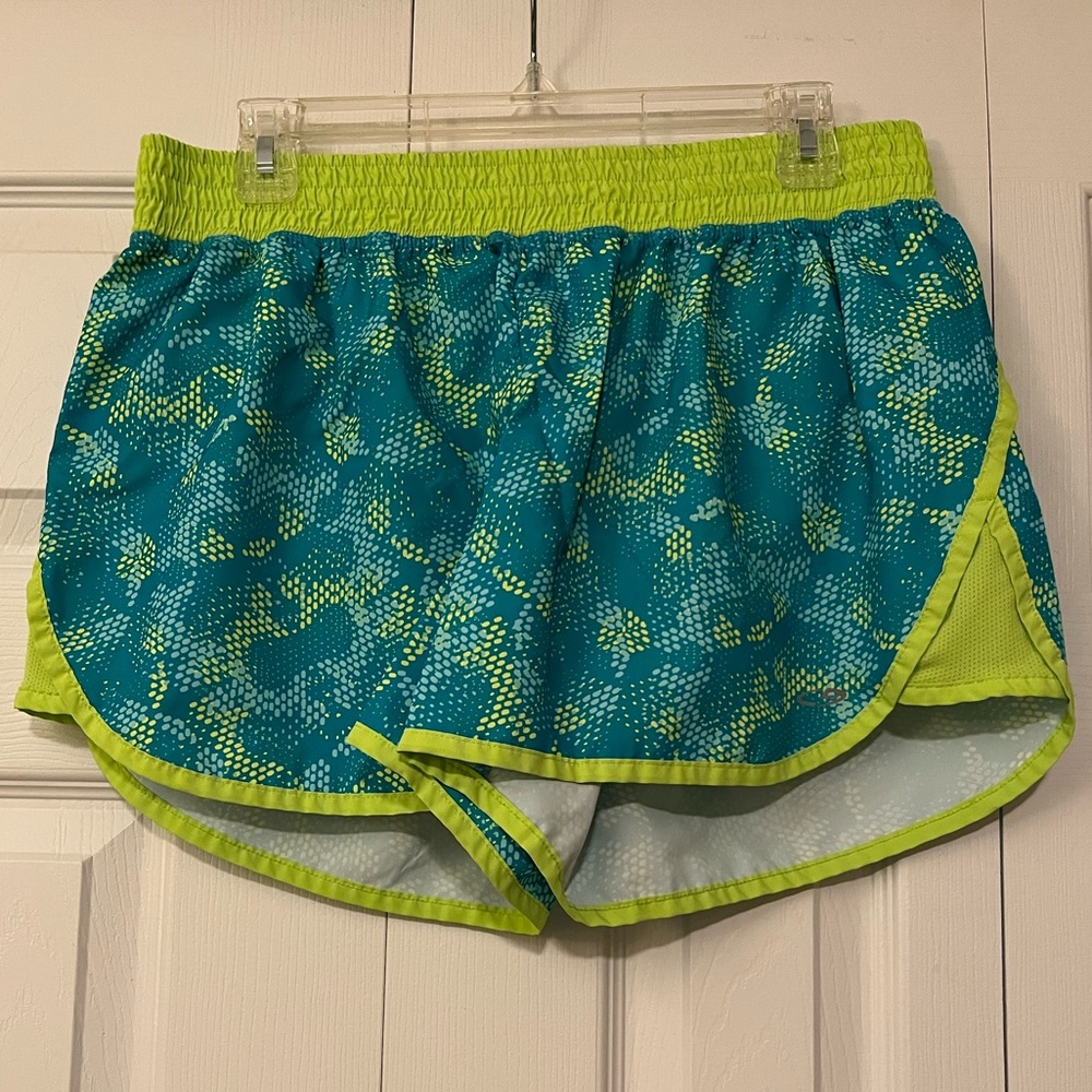 Champion Duodry+ Lime Green and Blue Shorts